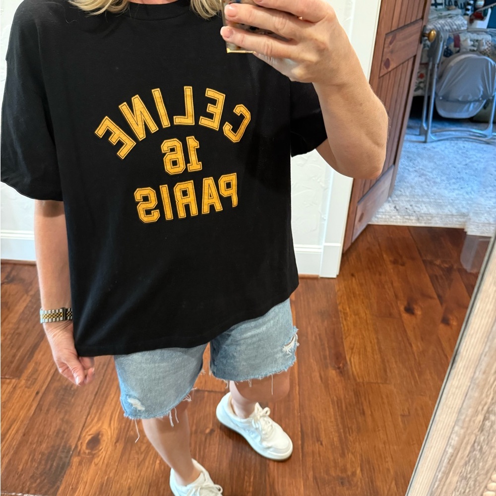 Celine Black Graphic T-Shirt